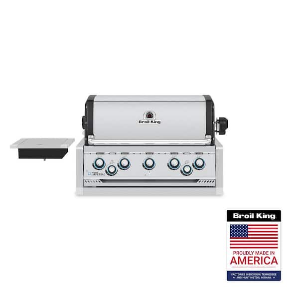 Broil King Imperial S 590 5-Burner Built-In Propane Gas Grill Head with Side Burner and Rear Rotisserie Burner