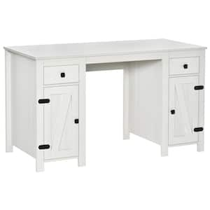 Magic Home 41.73 in. Computer Desk with Drawers Teens Study Student Writing  Desk Home Office Desk for Bedroom Small Spaces, White MH-CD-057 - The Home  Depot