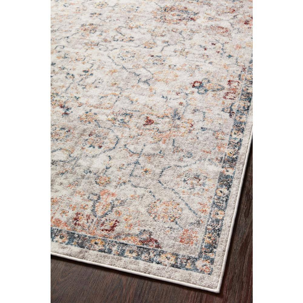 Cassandra Dove and Navy Stain-Resistant Runner Rug 2'-6" x 7'-9"