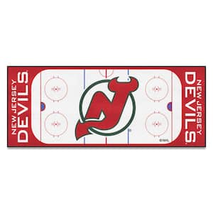 New Jersey Devils puck shaped floor mat