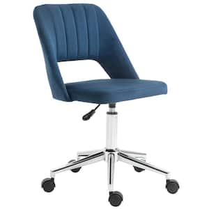 Blue Office Chair with Hollow Back Design