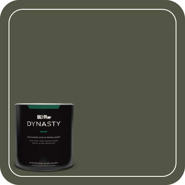 BEHR DYNASTY 1 qt. #ECC-37-3 Freshwater Marsh Semi-Gloss Enamel Interior Stain-Blocking Paint and Primer