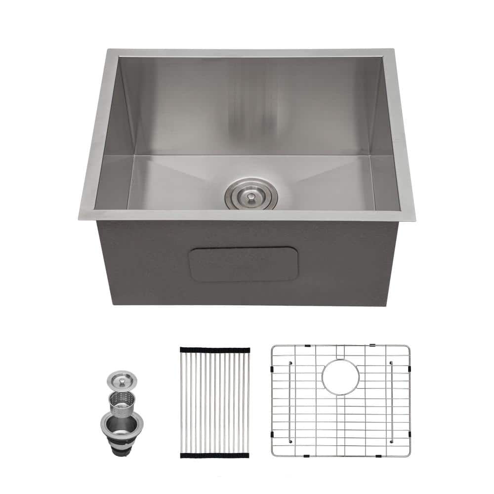 21 in. Undermount Single Bowl 16 Gauge Stainless Steel Kitchen Sink in Brushed Nickel price history on PriceWatchPro