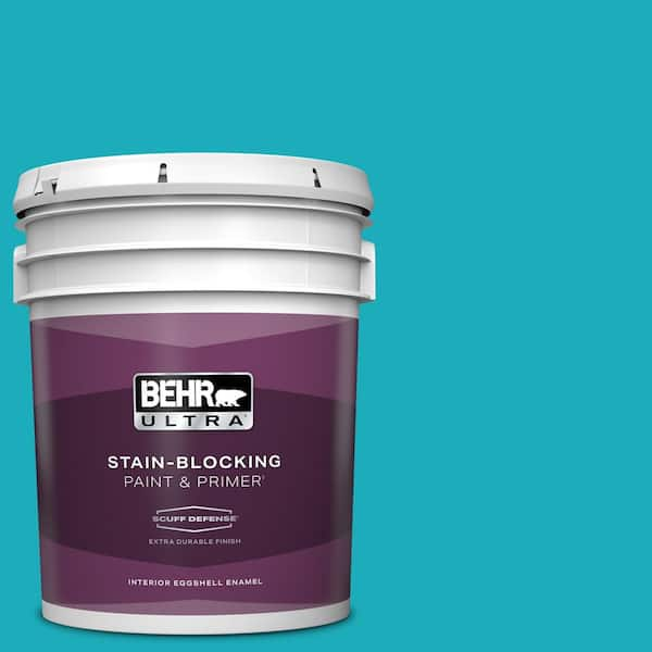 BEHR ULTRA 5 gal. #P470-5 Placid Sea Extra Durable Eggshell Enamel Interior Paint & Primer