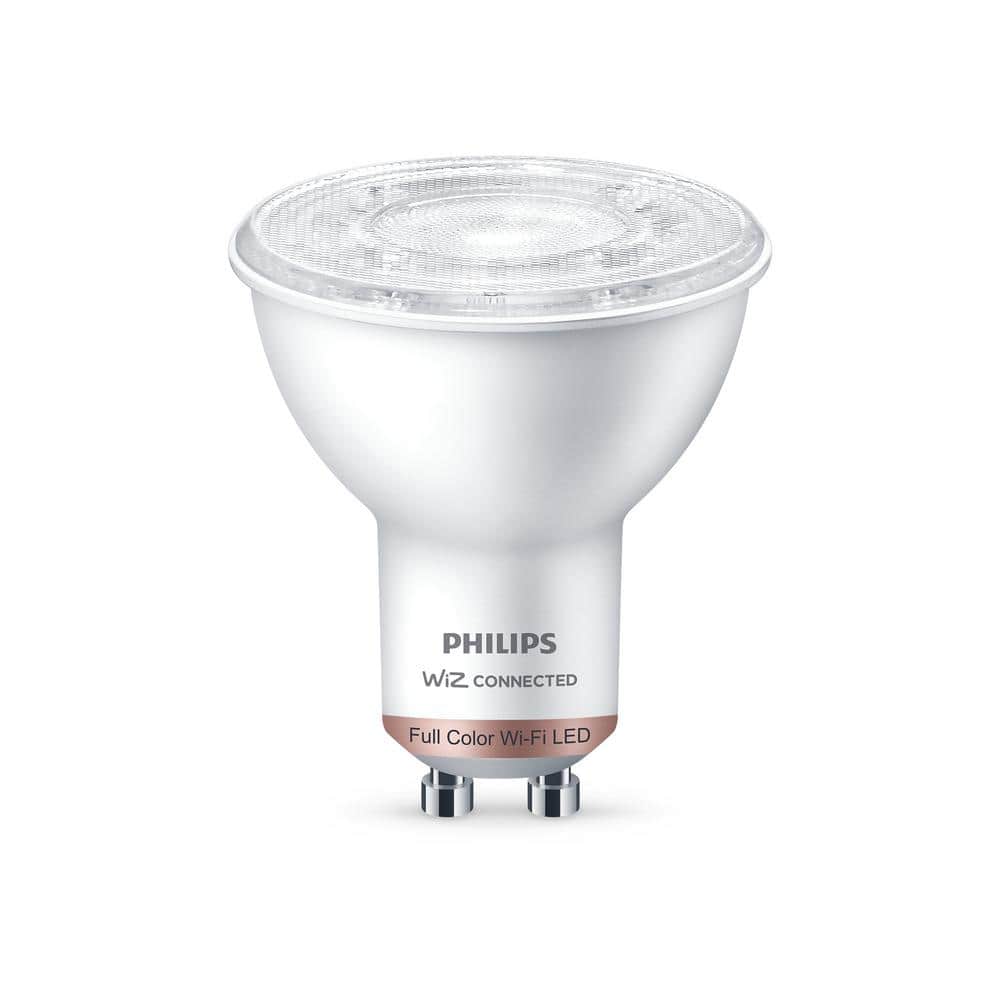 Philips 50-Watt Equivalent MR16 LED Smart Wi-Fi Color Chagning Light Bulb Base powered by WiZ with Bluetooth (2-Pack) 562538 - The Depot