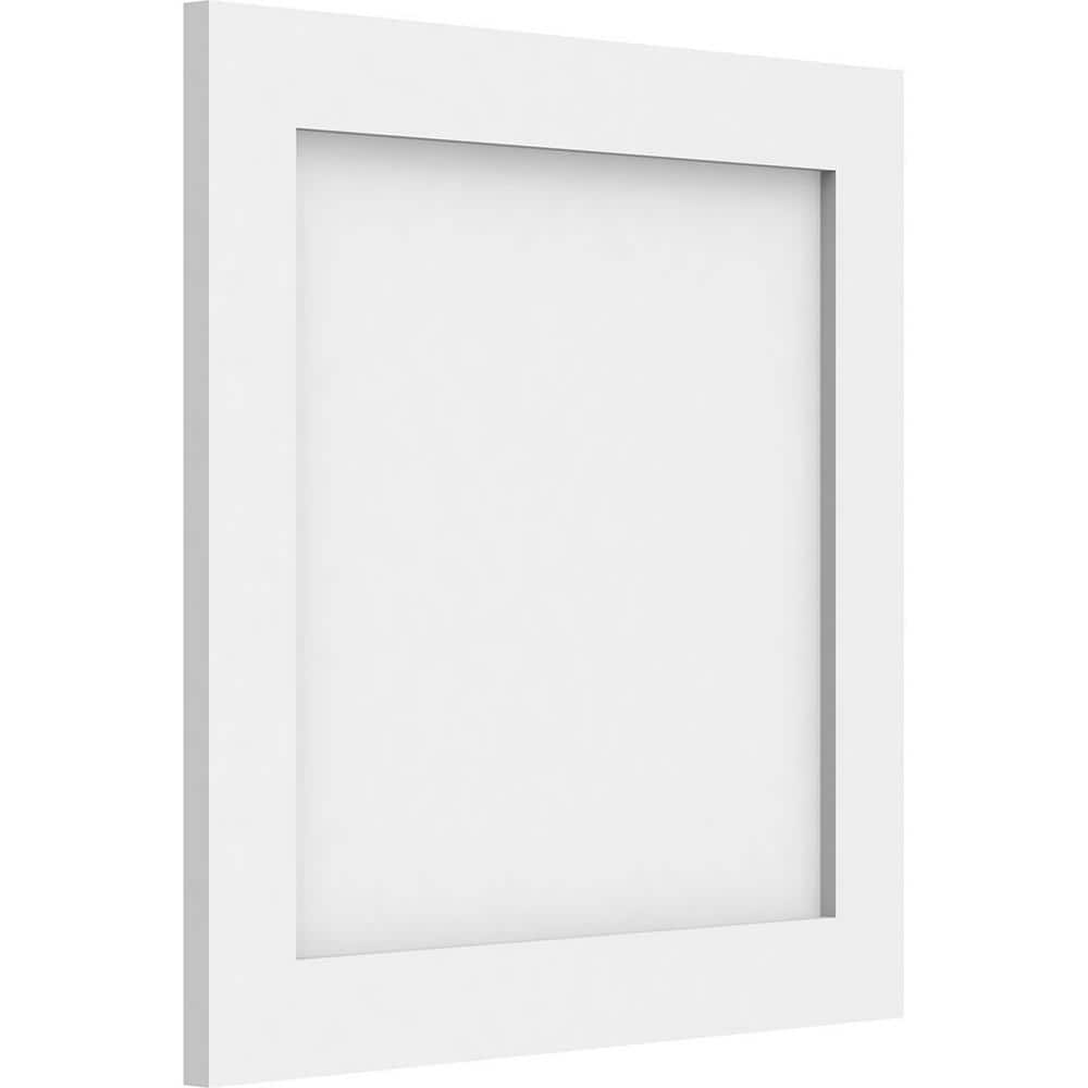 Ekena Millwork 5/8 in. x 18 in. x 18 in. Cornell Flat Panel White PVC ...