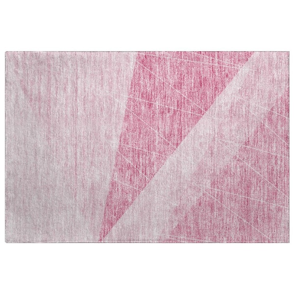 Dream Shag Premium Machine Washable Abstract ADS706 Pink 2 ft. x 3 ft. Accent Rug
