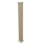 3 in. x 3 in. x 50 in. Clay Aluminum Post with Welded Base