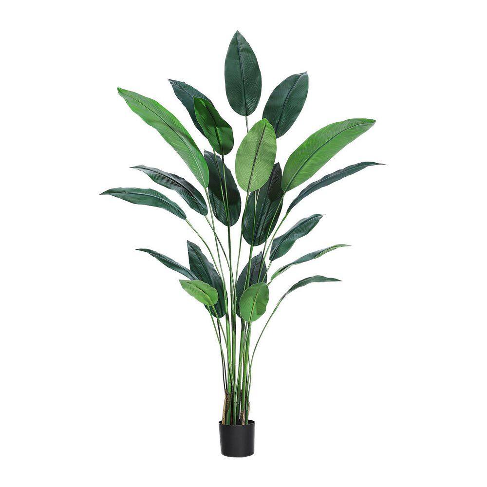 6.9FT Artificial Bird of Paradise Plant Flowerless,Tall Fake Banana Leaf Plant,Modern Faux Palm Tree in Pot price history on PriceWatchPro