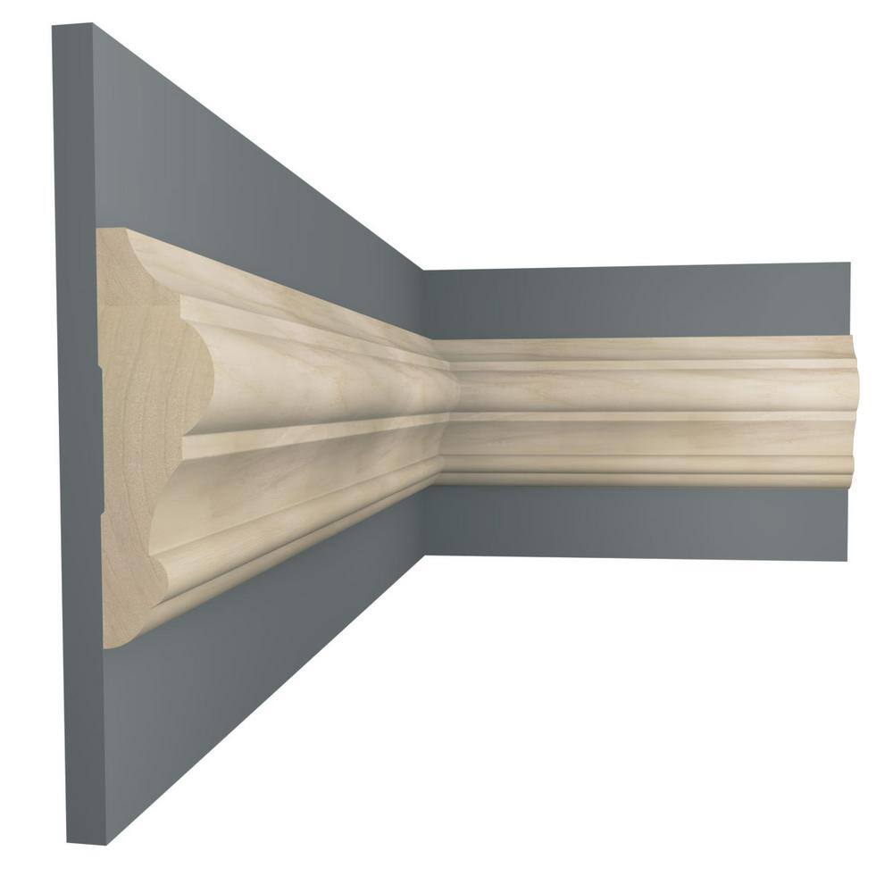 96" Natural Poplar Solid Wood Chair Rail Molding