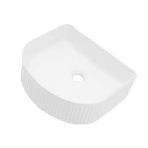 Tahanbath 15.69 In. X 13.69 In. White Ceramic Vessel Bathroom Sink Z ...