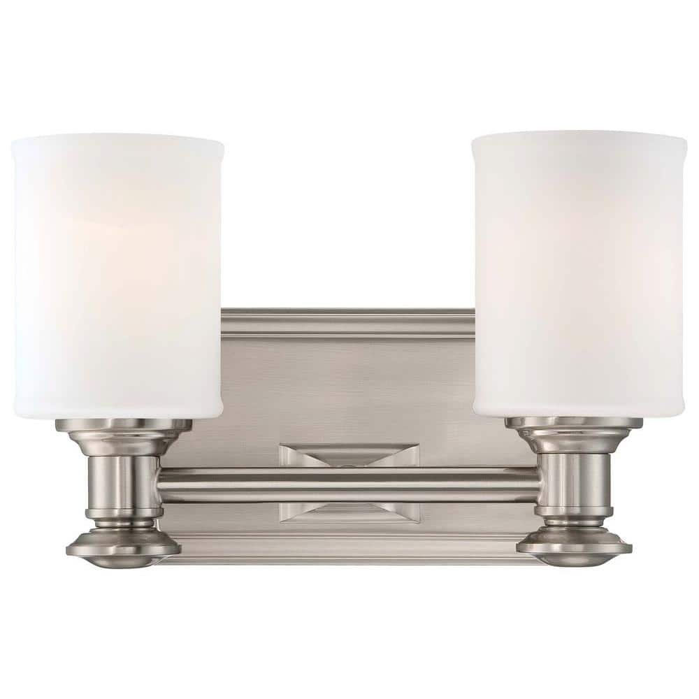 Harbour Point 2-Light Brushed Nickel Bath Light price history on PriceWatchPro