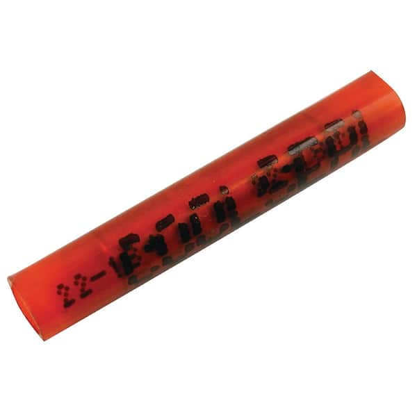 Seachoice Cool Seal Butt Splice, Wire Range: 22-18, Red, 100-Pack