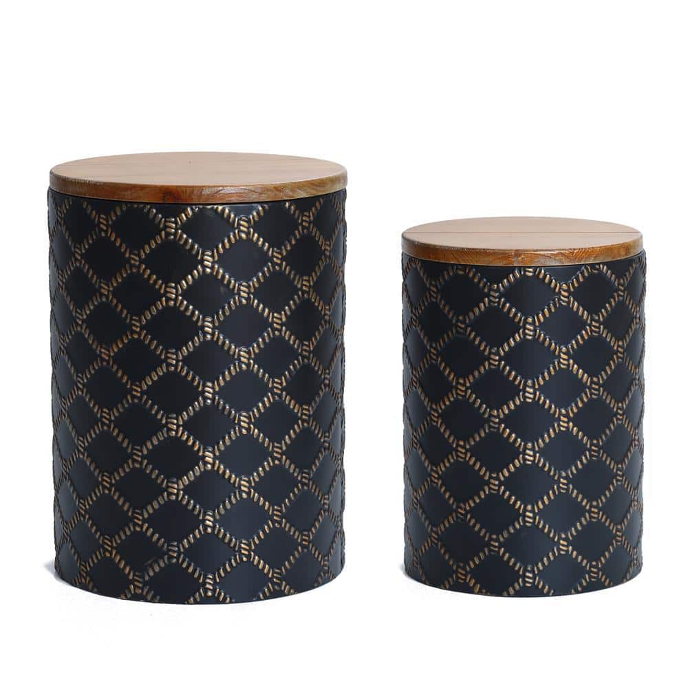 Black Gold Brown End Side Tables Whif1895 64 1000 
