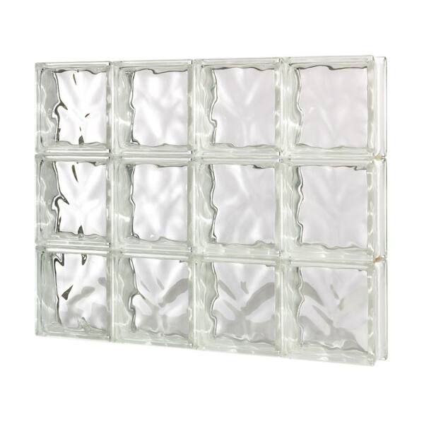 Pittsburgh Corning 17.25 in. x 13.5 in. x 3 in. GuardWise Decora Pattern Solid Glass Block Window