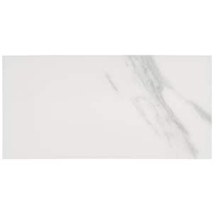 Florence Individual White Marble 4 in. x 4 in. Vinyl Peel and Stick Tile Backsplash Tile Sample (.17 sq. ft./Sample)