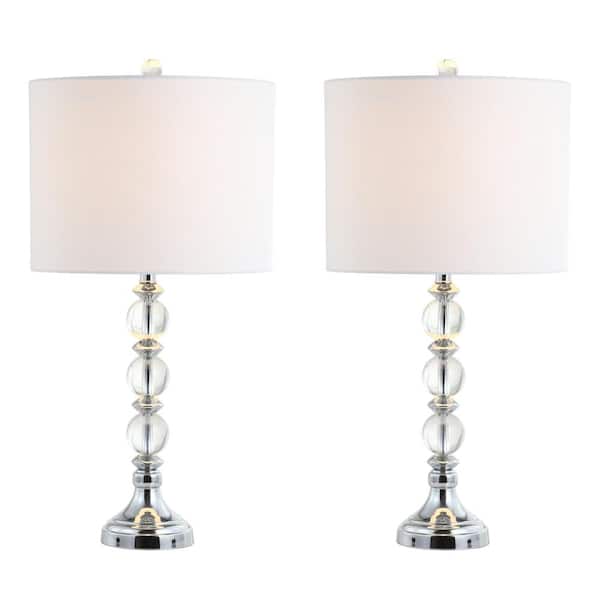 Jonathan Y Paul 26 In Clear Chrome, Home Depot Table Lamps Sets