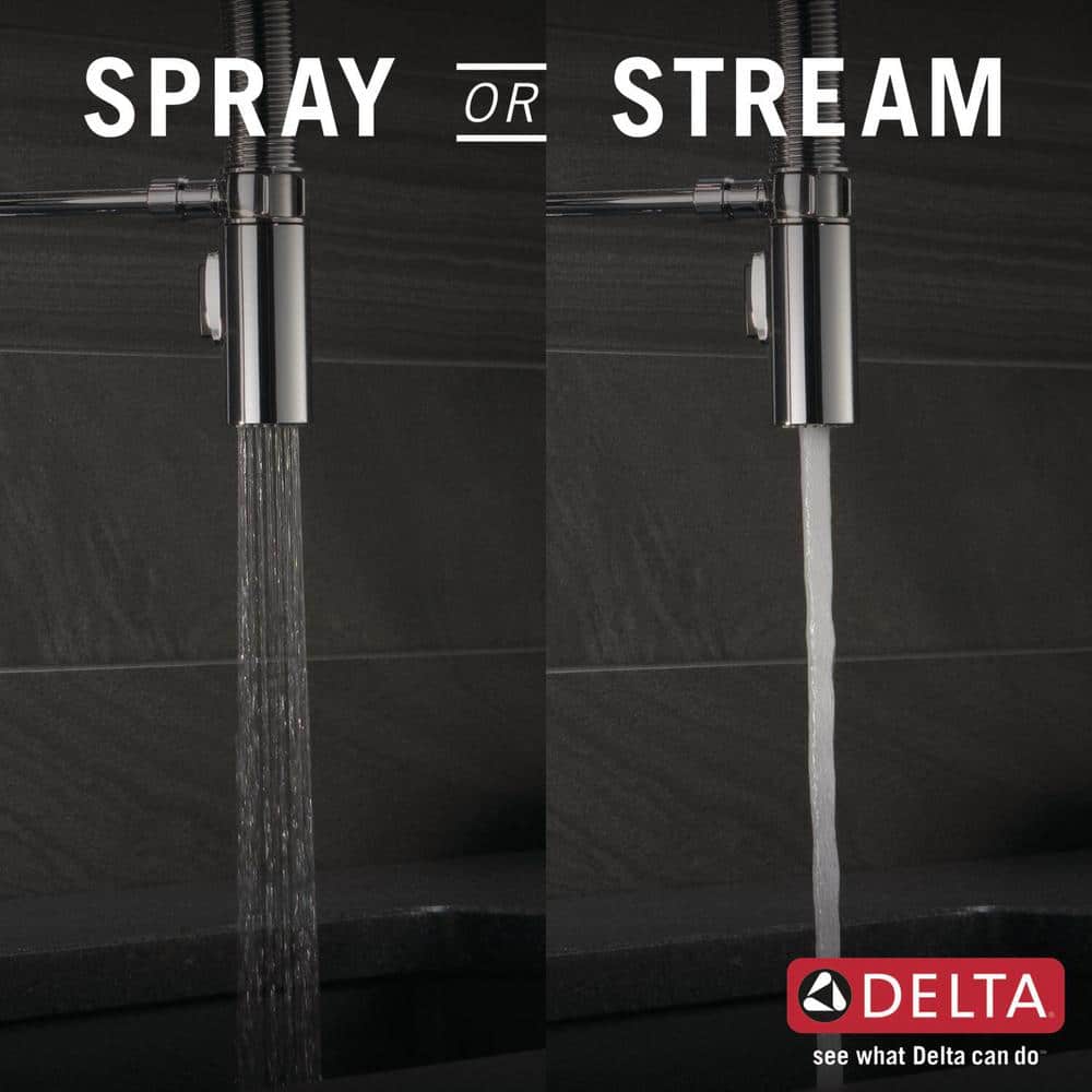 Sleek Chrome Pull-Down Kitchen Faucet with Magnetic Docking