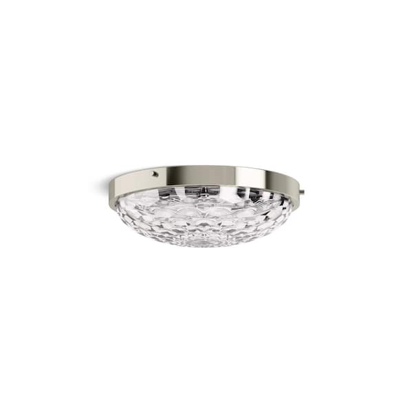 KOHLER Arendela 15 in. 3-Light Polished Nickel Flush Mount