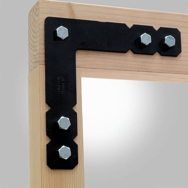 OHL 12 in. x 12 in. Black Powder-Coated Ornamental Heavy L Angle