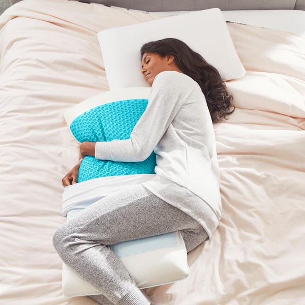 Comfort Revolution Cool Comfort Hydraluxe Gel & Foam Standard Pillow Grey :  : Home