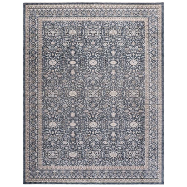 Sutton 8 ft. x 10 ft. Navy/Beige Oriental Area Rug