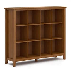 Artisan Solid Wood 48 in. x 57 in. Transitional 12 Cube Storage in Honey Brown