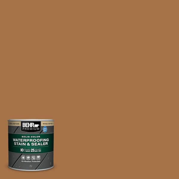 BEHR PREMIUM 8 oz. #SC-134 Curry Solid Color Waterproofing Exterior Wood Stain and Sealer Sample