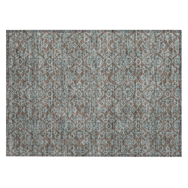 Chantille Machine Washable Indoor/Outdoor Abstract ACN2712 Brown 2 ft. x 3 ft. Accent Rug