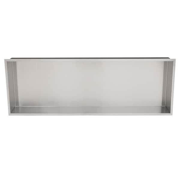 Lordear 12 x 12 Shower Niche No Tile Needed Recessed Shower Shelf  Stainless steel for Bathroom Storage