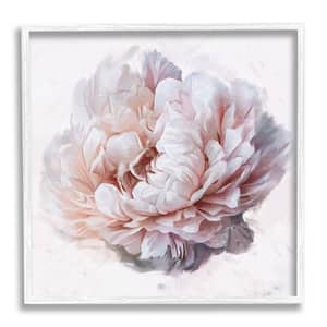 Detailed Peony Petals Design By Ziwei Li Framed Nature Art Print 17 in. x 17 in.