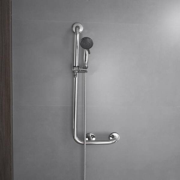 Wwieun Bathroom Shower Slide Bar With Adjustable Height