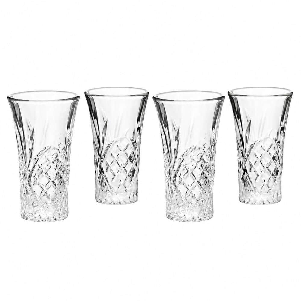 Glass Drink Coaster Set for Shot Glasses 2.2 oz Capacity Heavy Base Tabletop Protection Kitchen Coasters (Set of 4) price history on PriceWatchPro