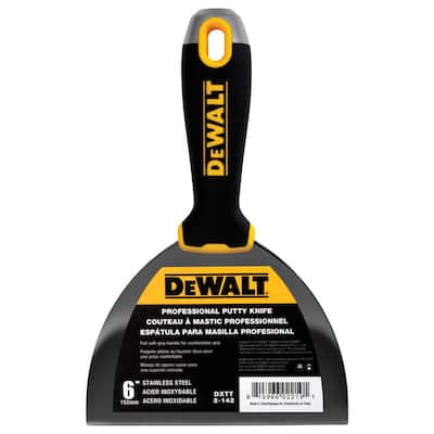 6 in. Stainless Steel Putty Knife with Soft Grip Handle