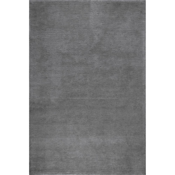 10 ft. x 14 ft. Dark Grey Gaia New Zealand Wool Shag Indoor Area Rug