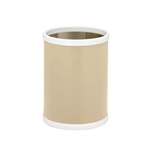 Bartenders Choice Fun Colors Ivory 8 Qt. Round Waste Basket