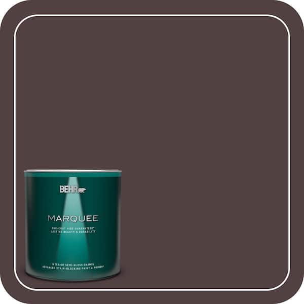 BEHR MARQUEE 1 qt. #BXC-87 Rich Bordeaux Semi-Gloss Enamel Interior Paint & Primer
