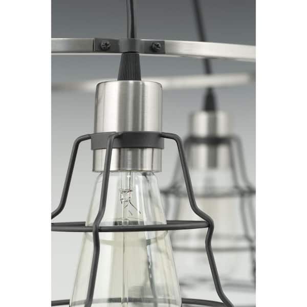 Progress Lighting Gauge Collection 3-light Graphite Chandelier