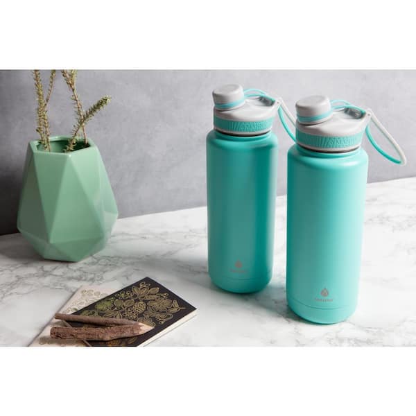 Aoibox 40 oz. Denim Stainless Steel Insulated Water Bottle (Set of 1), Blue