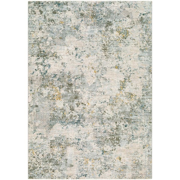 Livabliss Ithaca Green/Gray 2 ft. x 3 ft. Abstract Indoor Area Rug