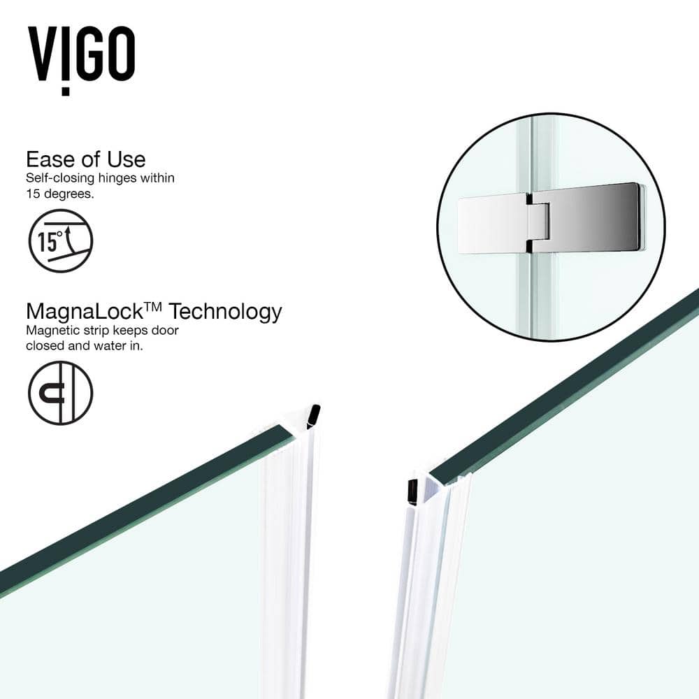 Monteray Frameless Chrome Shower Enclosure with Clear Glass and Base