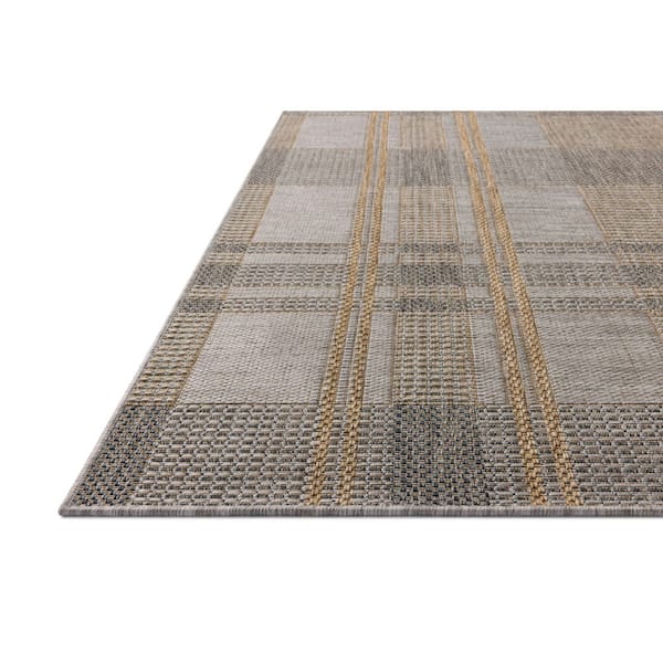 Birch Bone / Gold 1 ft. 6 in. x 1 ft. 6 in. Indoor/Outdoor Sample Rug