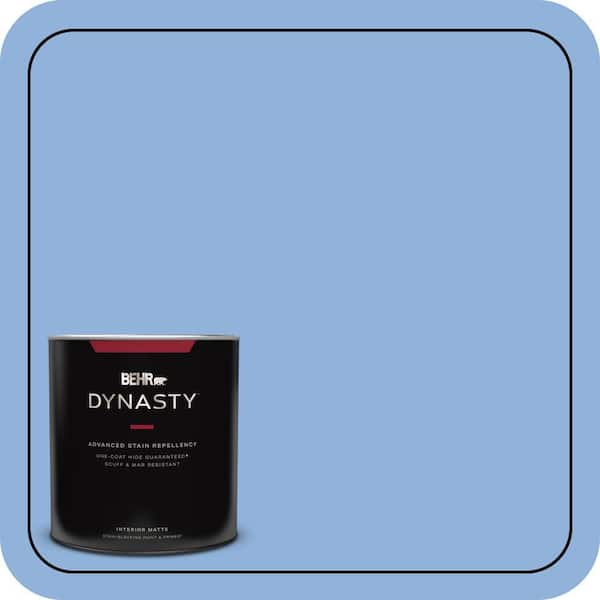 BEHR DYNASTY 1 qt. #580B-5 Cornflower Blue Matte Interior Stain-Blocking Paint and Primer
