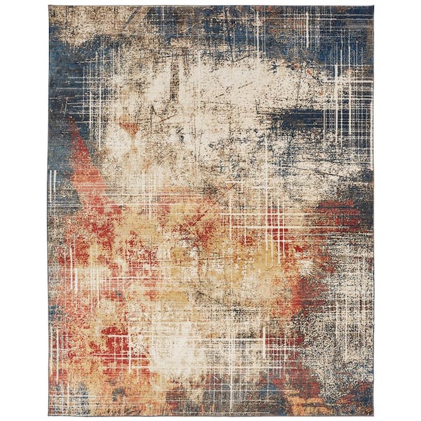 KALATY Sunset and Denim 5 ft. 5 in. x 7 ft. 7 in. Area Rug