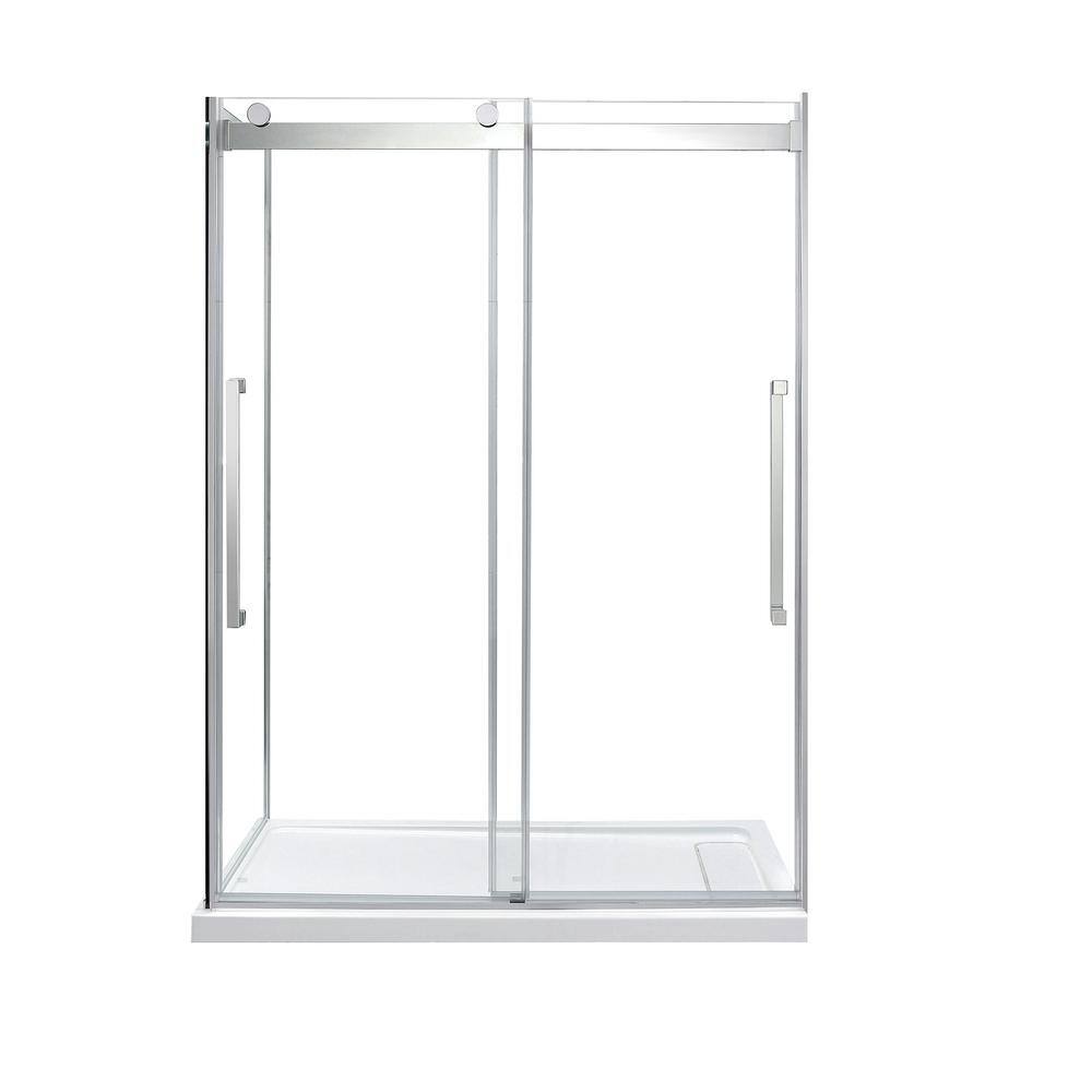 OVE Decors Montebello 60 in. L x 32 in. W x 78.74 in. H Alcove Shower Kit w/Frameless Sliding