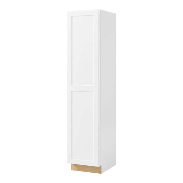 Avondale 18 in.W x 84 in. H x 24 in. D Ready To Assemble Plywood Shaker Utility Pantry Cabinet in Alpine White