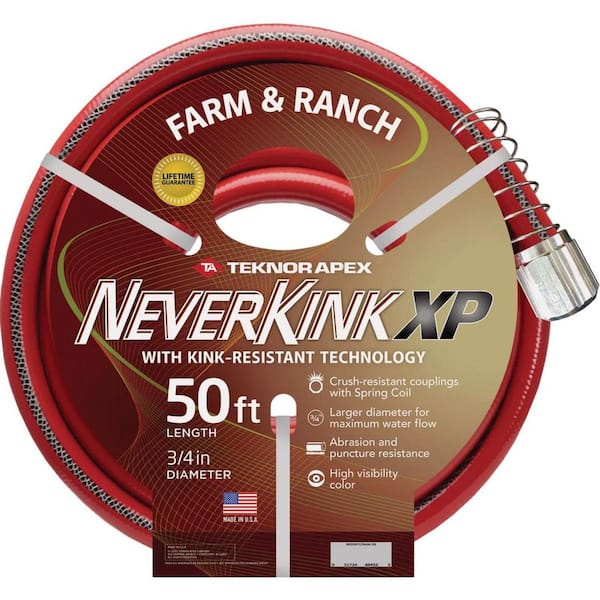 Teknor Apex NeverKink Farm and Ranch 3/4 in. D X 50 ft. L Heavy Duty Garden Hose