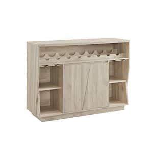 Home Source Lavish White Oak Console Bar Cabinet