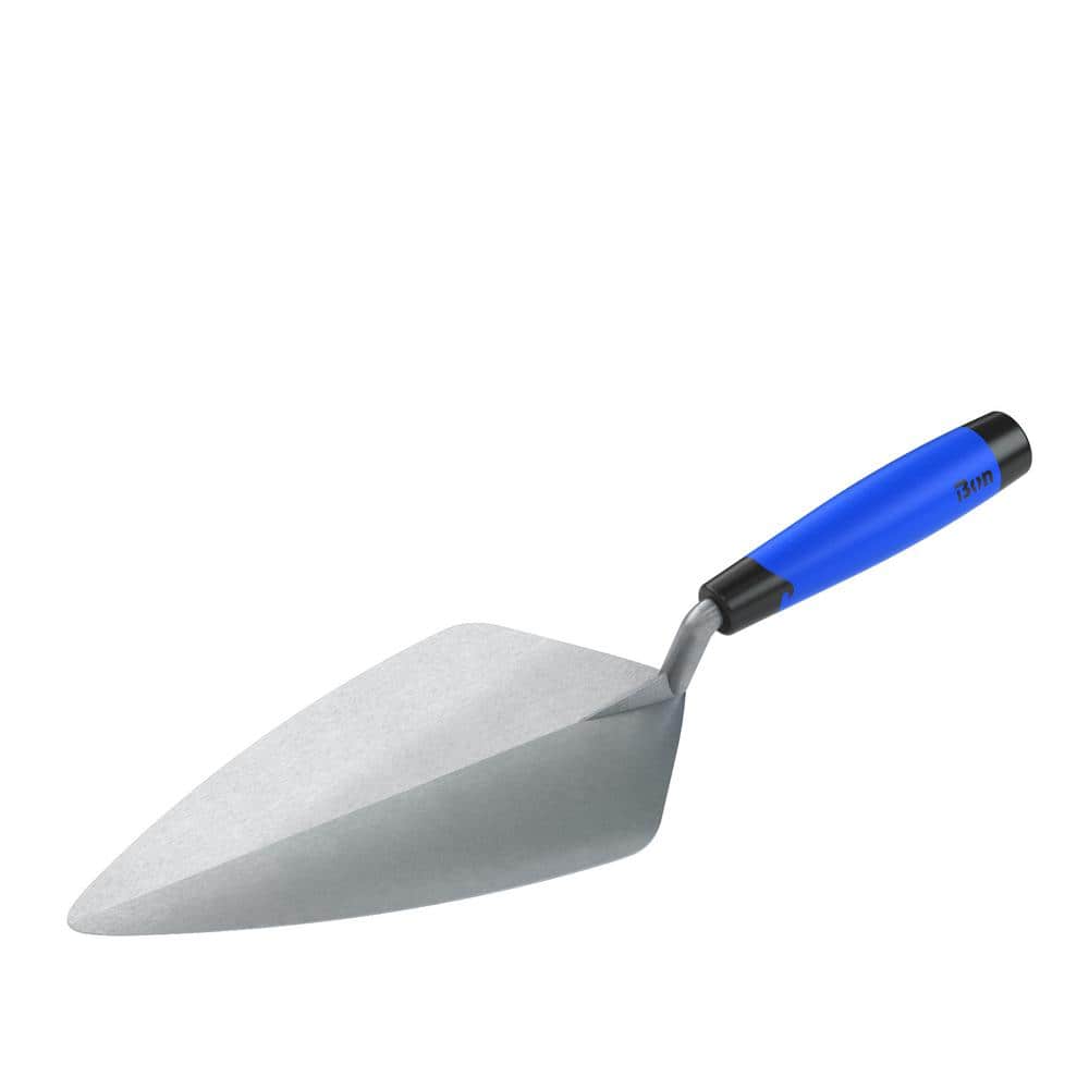 Bon Tool 11 in. Keystone Forged Steel Narrow London Masonry Brick Trowel with Comfort Wave Handle