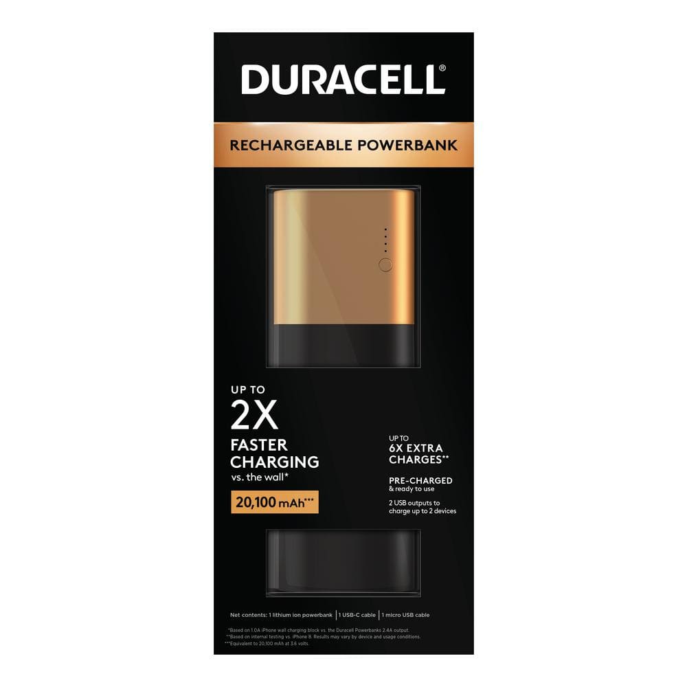 Duracell 7-Day Power Bank Mobile Battery Charger 004133303532 - The Home  Depot